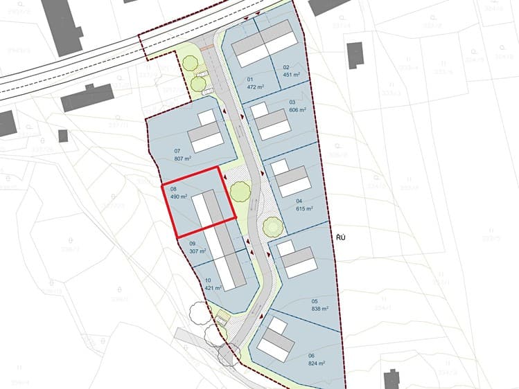 Prodej stavebního pozemku 500 m²