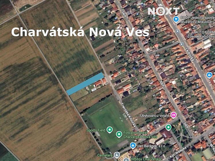 Prodej stavebního pozemku 1 840 m²
