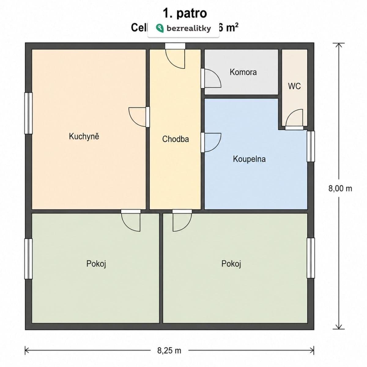 Prodej bytu 2+1 66 m²
