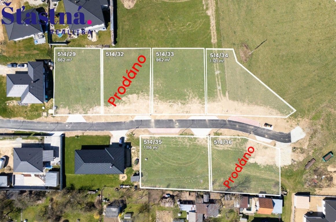 Prodej pozemku 862 m²