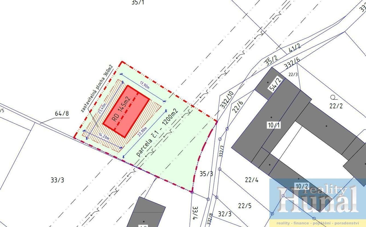 Prodej pozemku 1200 m²