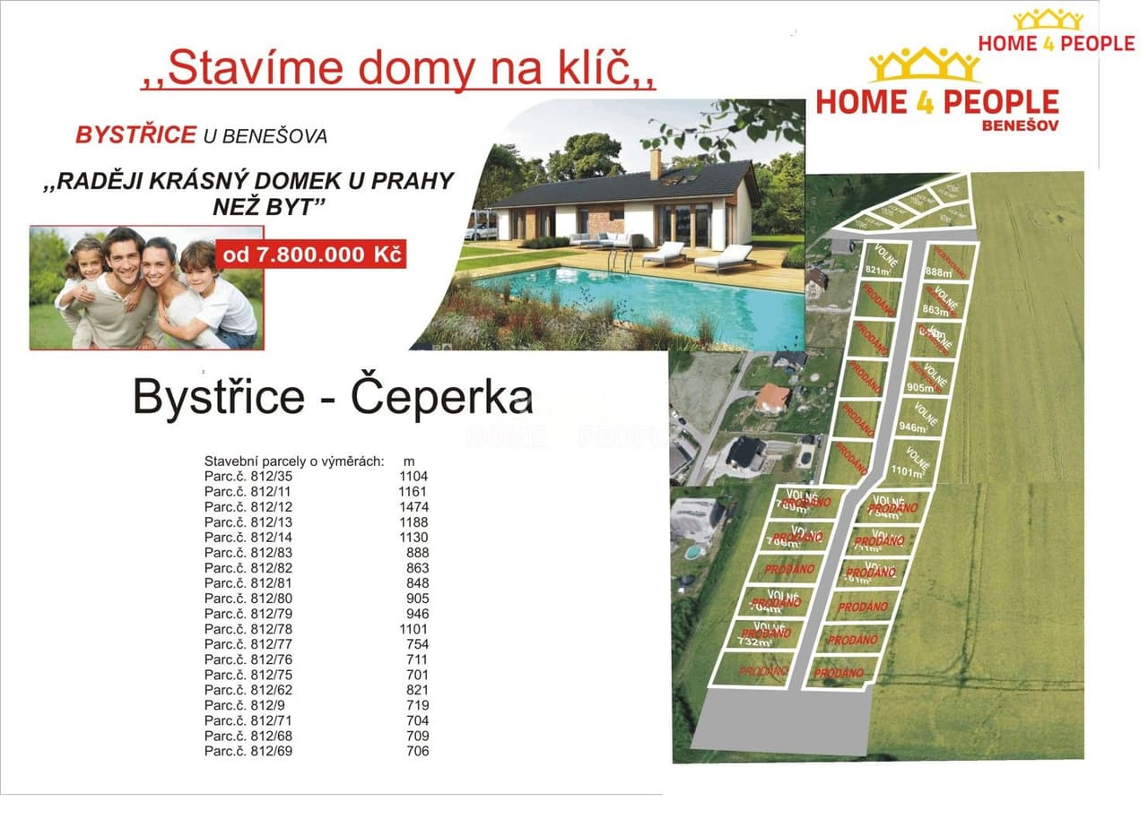 Prodej pozemku 800 m²